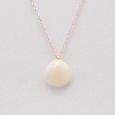 White Shell Necklace_Rose